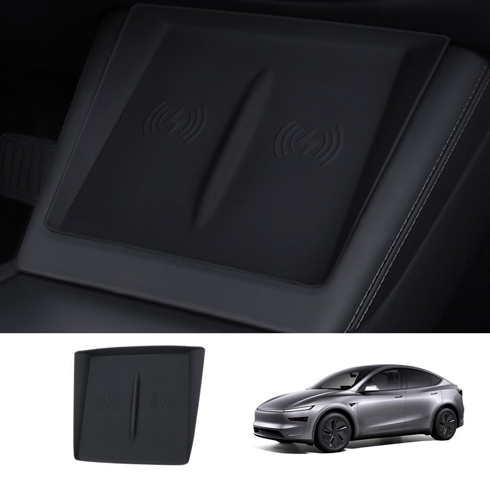 Center Control Silicone Pad Wireless Charging Anti - Slip Protective Mat for Tesla Model Y Juniper 2025+ - acetesla