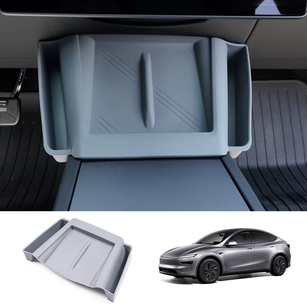 Central Control Wireless Charging Silicone Pad Storage Box for Tesla Model Y Juniper 2025+ - acetesla