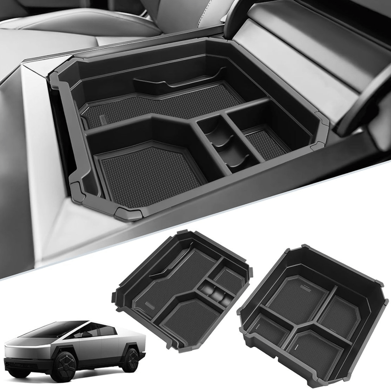 Double - layer Center Console Storage Tray for Cybertruck (2 - pack) - acetesla
