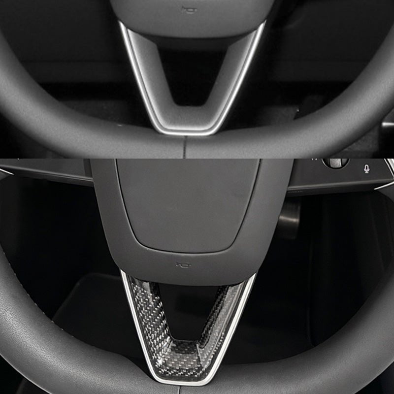 Revel GT Dry Carbon Steering Wheel Insert Covers Tesla Model 3 - 3 Piece