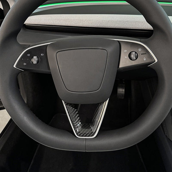 Model 3 Highland Dry Carbon Fibre Steering Wheel V-Cover