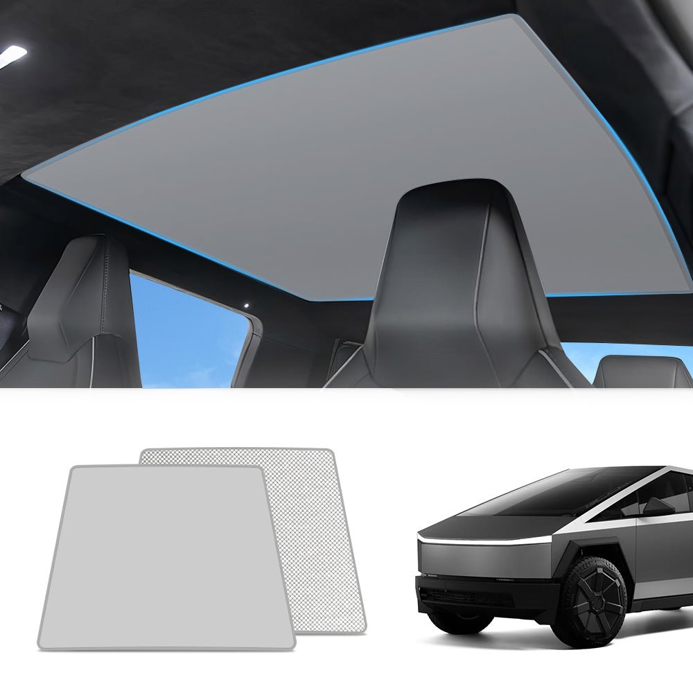 Electrostatic Adsorption Sunroof Ice Crystal Glass Roof Sunshade for Cybertruck - acetesla