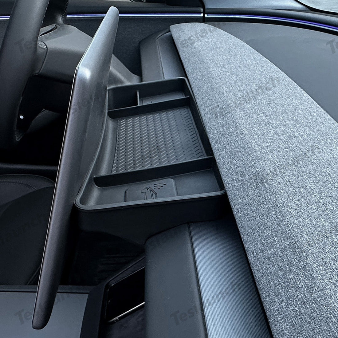 ETC Bracket Tray Dashboard Screen Rear Silicone Storage Box for Tesla Model Y Juniper 2025+ - acetesla