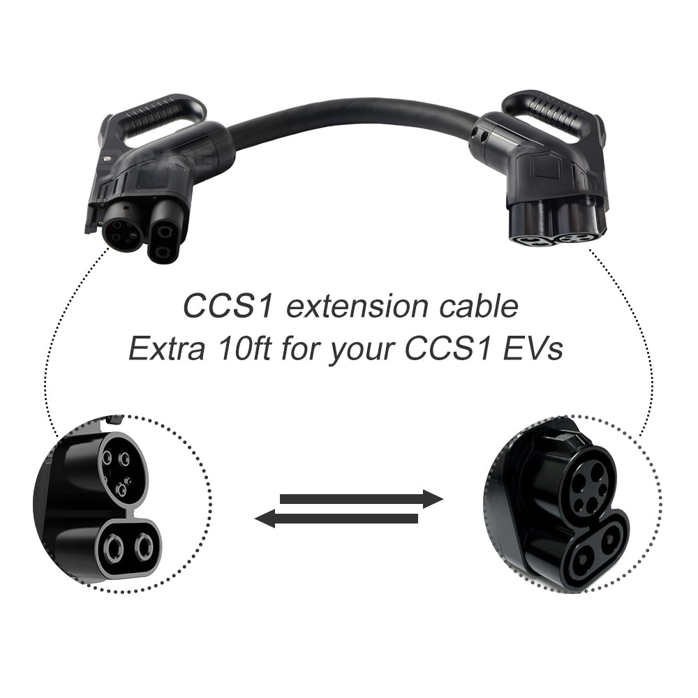 EVBASE CCS1 EV Extension Cord for Non-Tesla EVs Charging on Tesla "Magic Dock" Superchargers - acetesla