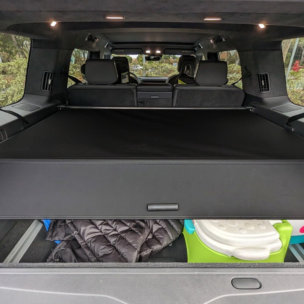 EVBASE R1S Trunk Cargo Cover Rivian R1S Retractable Cargo Cover Luggage Shield Shade for Rivian R1S Accessories - acetesla