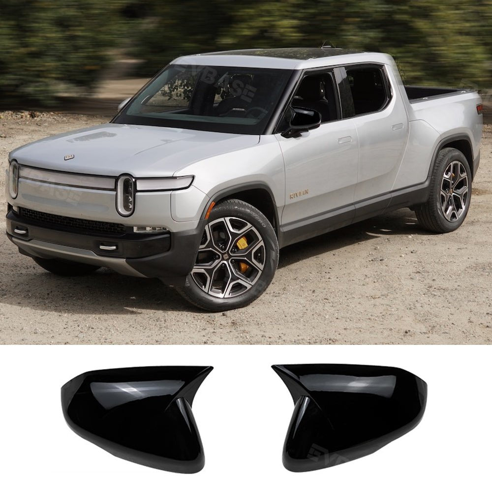 EVBASE Rearview Mirror Cover Door Side Mirror Cap Trim Rivian Accessories for R1T R1S - acetesla