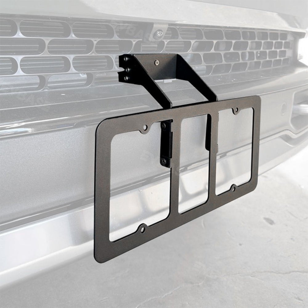 EVBASE Rivian R1T R1S License Plate Holder Kit Front License Plate Frames Mounting Bracket No Drill - acetesla