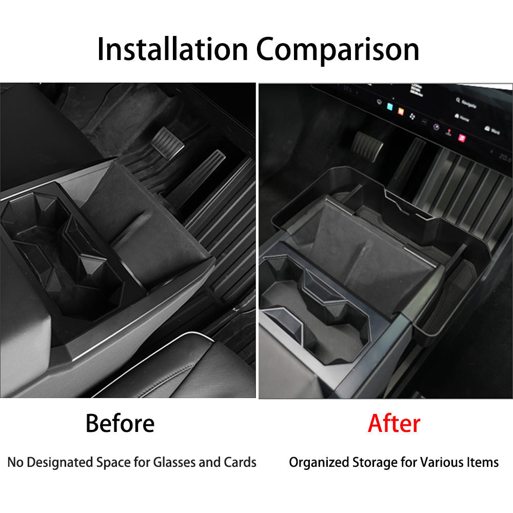 Extended Center Console Storage Box for Cybertruck - acetesla