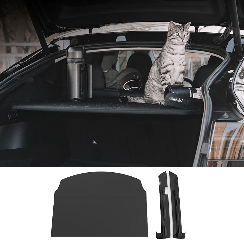 Factory Cargo Cover Board Foldable Rear Trunk Storage shock - absorbing For Tesla Model Y（2020 - 2024） - acetesla