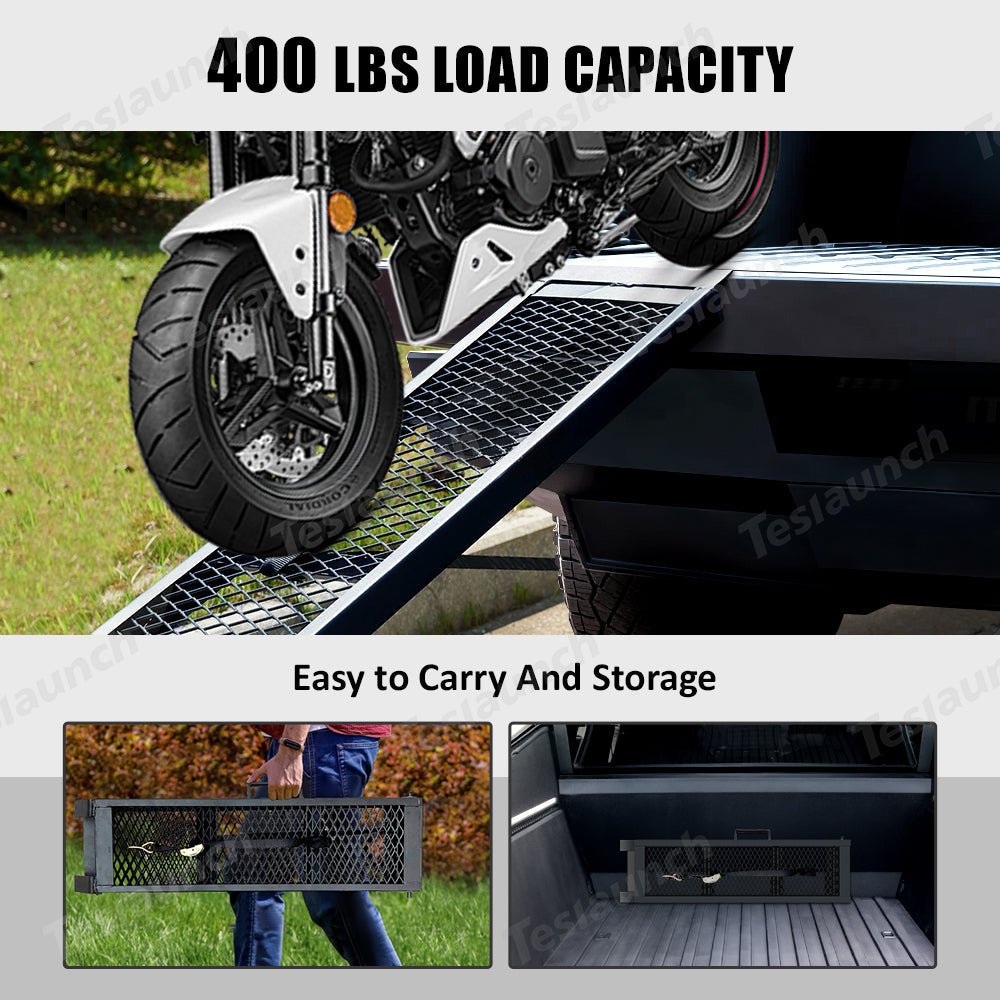 Cybertruck Rear Ramp Foldable and Portable Heavy-Duty Steel Loading Ramp for Cybertruck