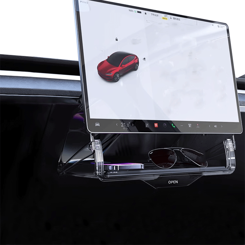 Tesla Model Y & 3 Folding Under Screen Storage Organizer