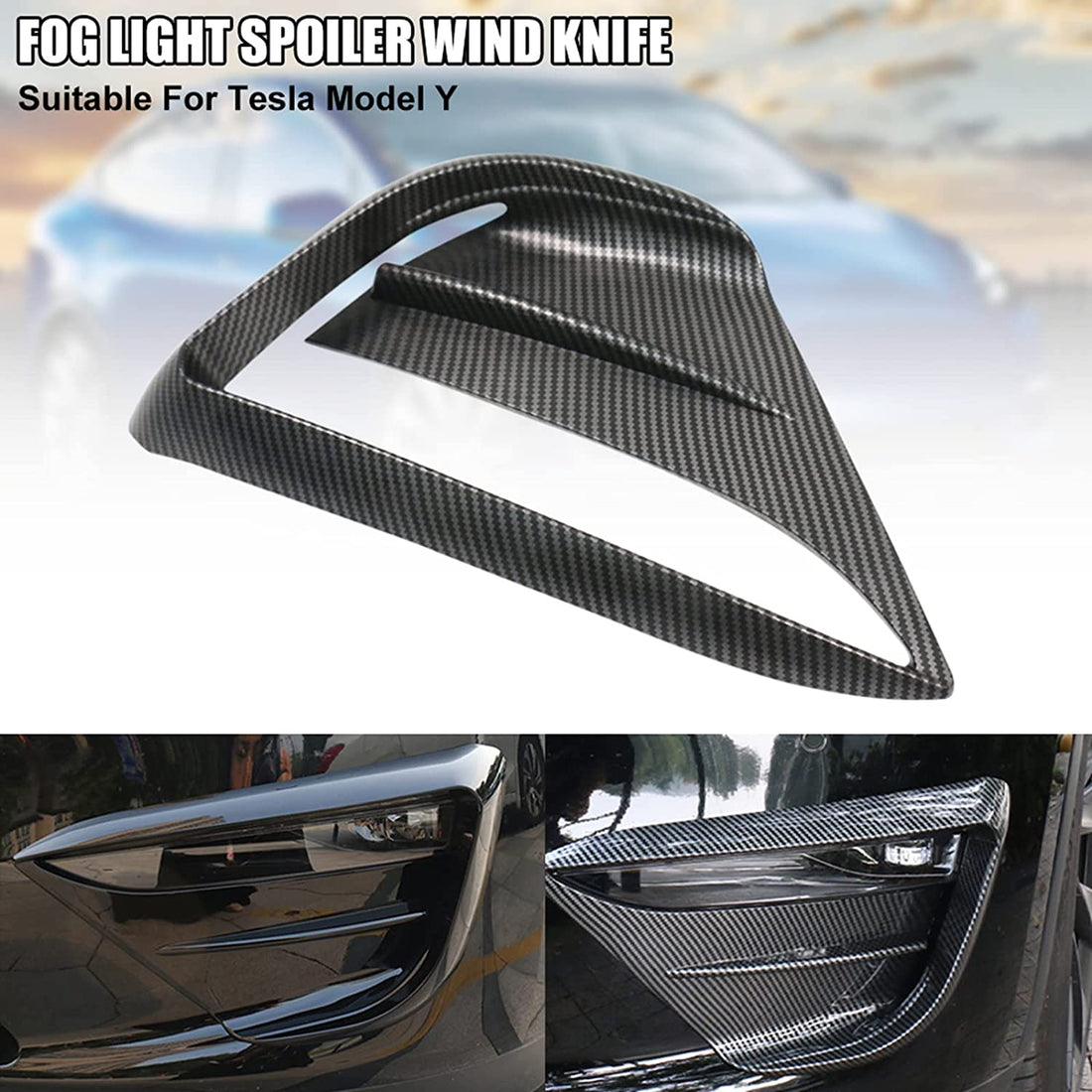 Front Fog Lamp Cover suitable for Tesla Model Y 2020-2023 - acetesla