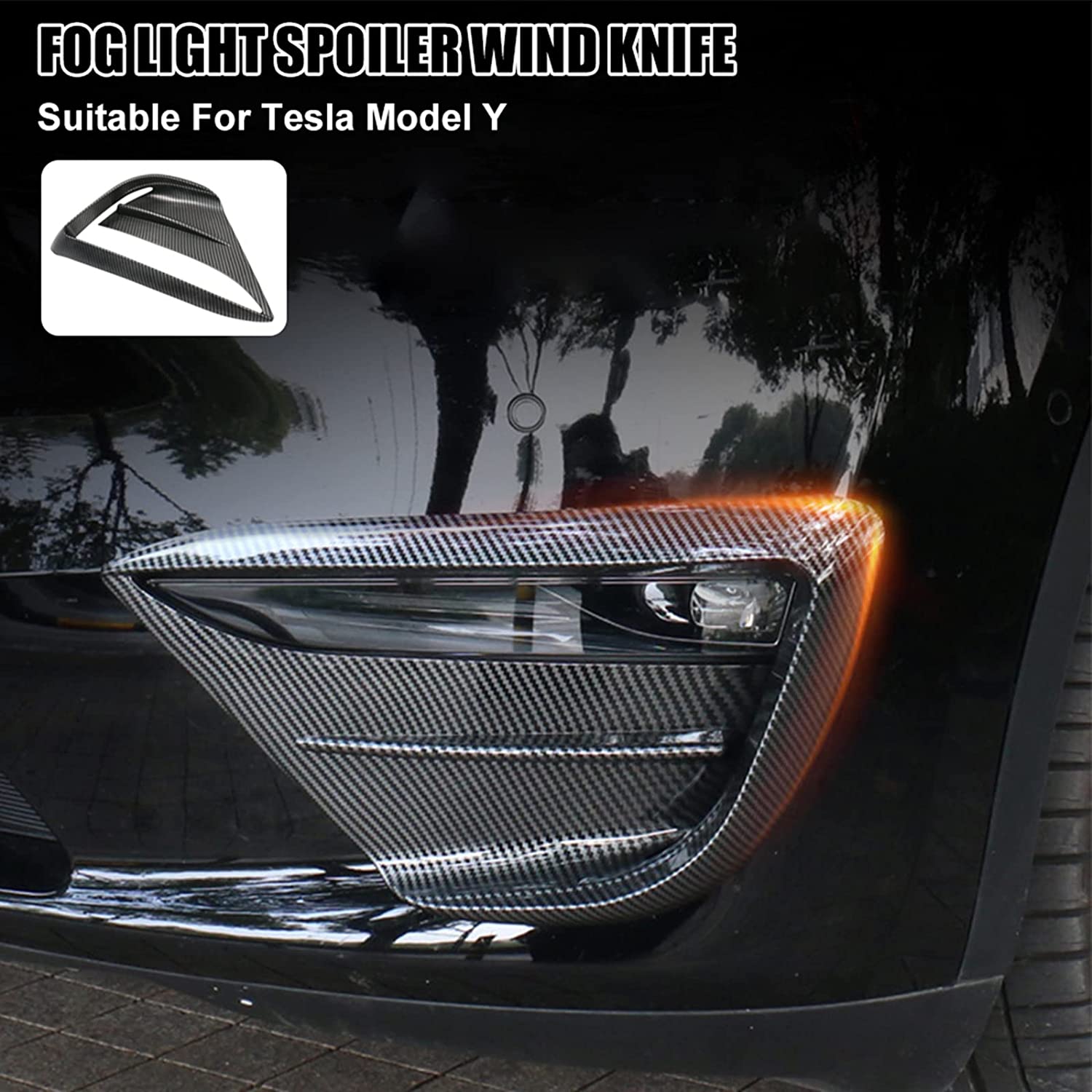 Front Fog Lamp Cover suitable for Tesla Model Y 2020-2023 - acetesla