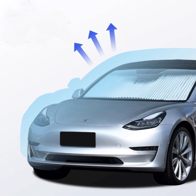 Front Windshield Retractable Sunshade for Tesla Model 3