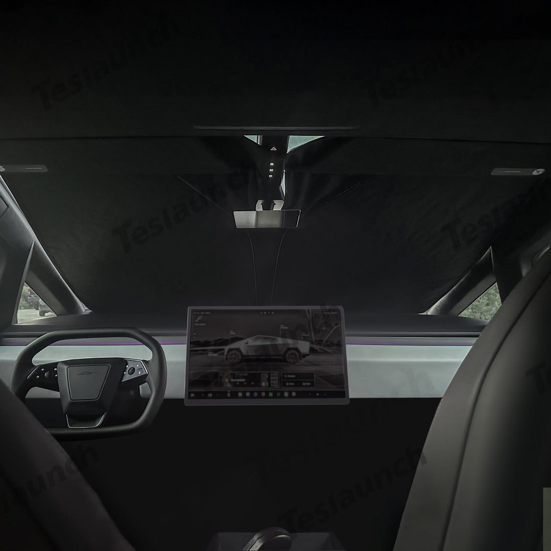 Front Windshield Sunshade Sun Visor for Tesla Cybertruck - acetesla