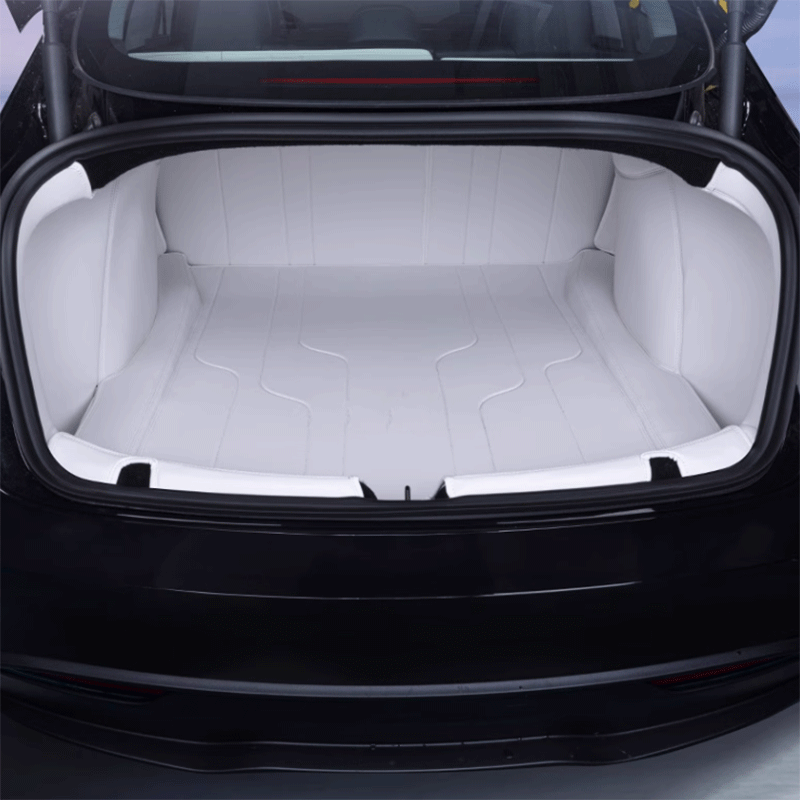 Fully Covered Premium Leather Trunk Mat for Tesla Model 3 Highland 2024 - acetesla