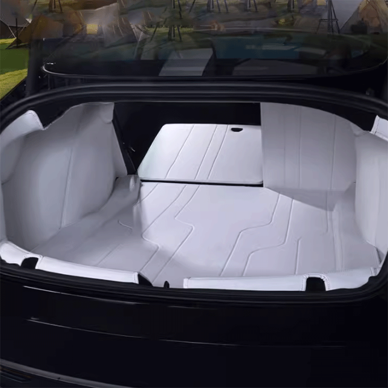 Fully Covered Premium Leather Trunk Mat for Tesla Model 3 Highland 2024 - acetesla