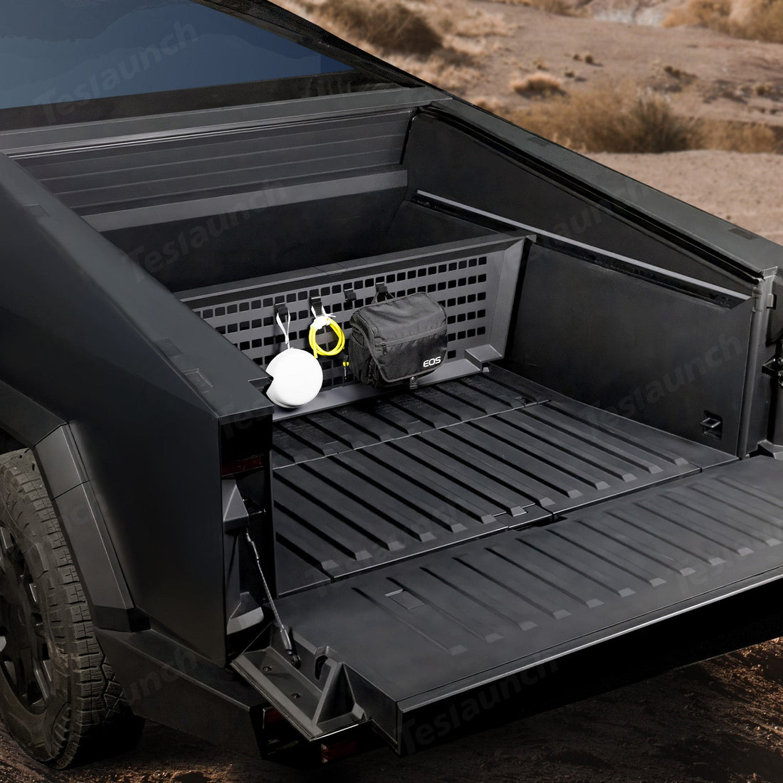 Hooks for MOLLE Panels & Vault Cargo Divider for Cybertruck - acetesla