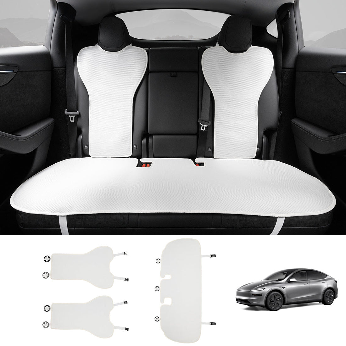 Ice Silk Breathable Air Mesh Seat Cushion for Tesla Model Y Juniper 2025+ - acetesla