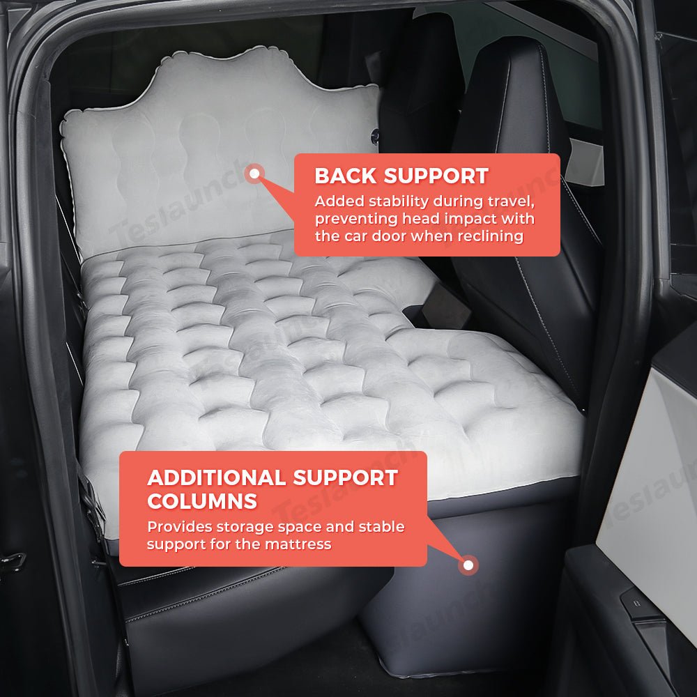 Inflatable Rear Seat Camping Air Mattress for Tesla Cybertruck - acetesla