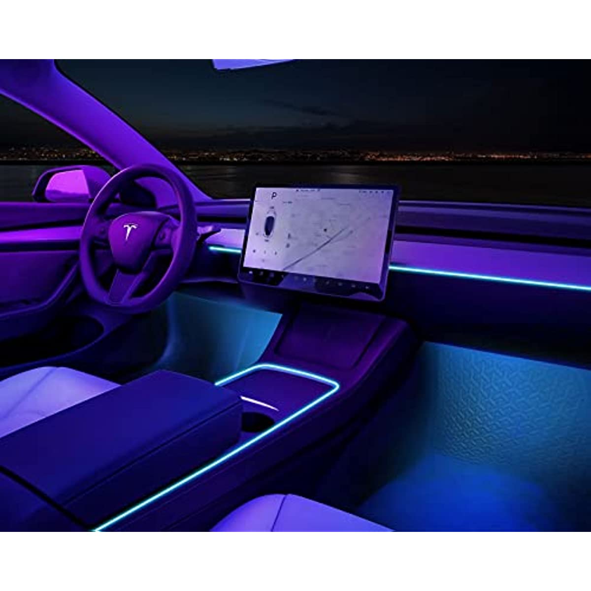 Interior RGB LED Neon Lights 2021-2023 for Tesla Model 3 / Y - aceteslashop_this_look_EcLGgQ