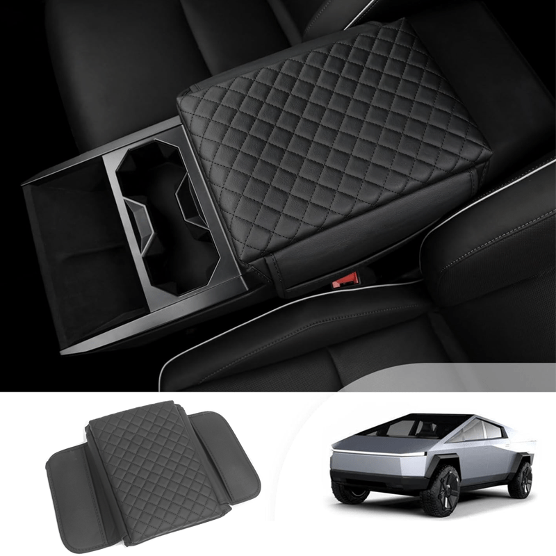 Leather Center Armrest Cover for Cybertruck - acetesla