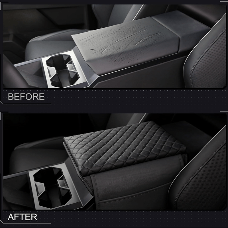Leather Center Armrest Cover for Cybertruck - acetesla