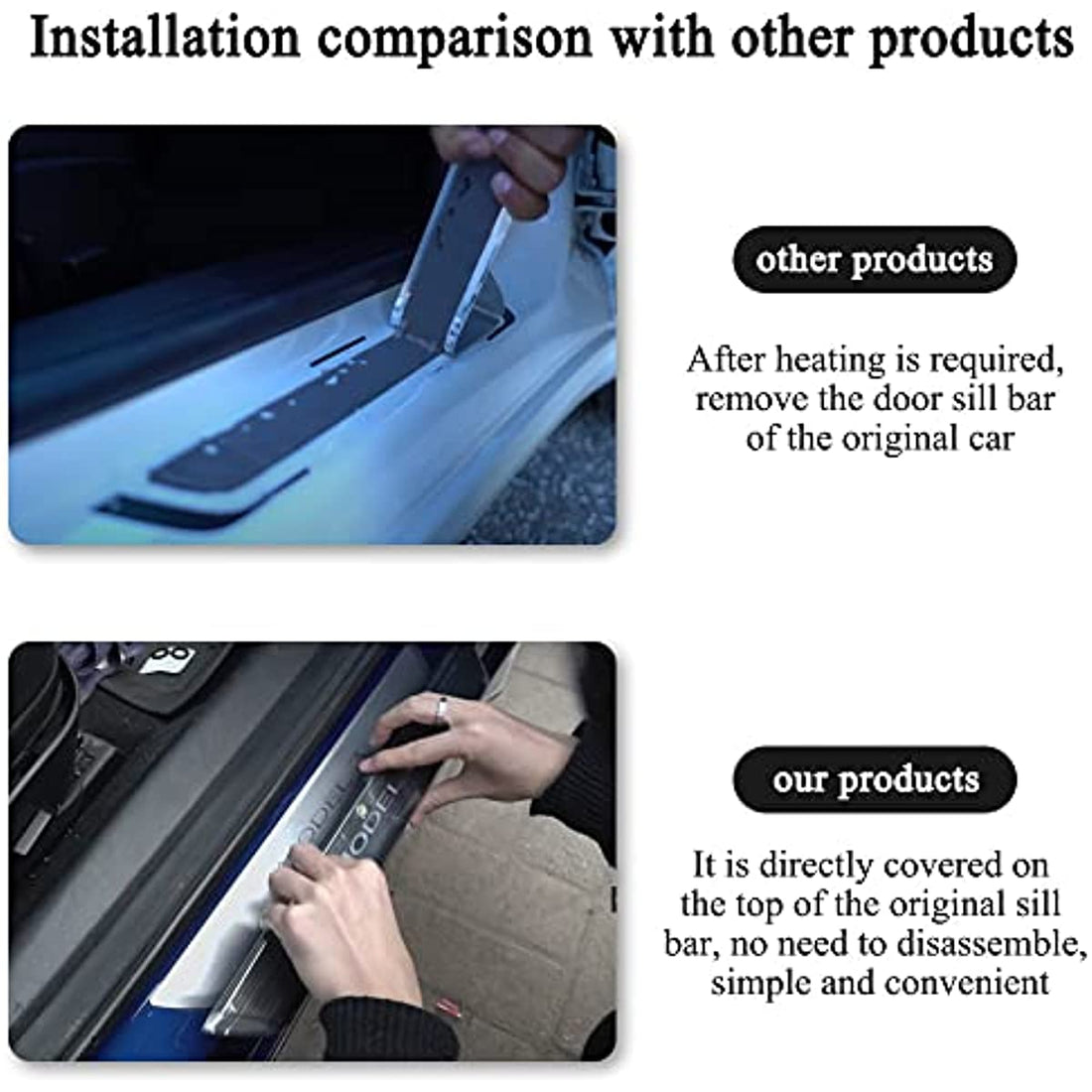 LED Illuminated Door Sill Protector Front & Rear for Tesla Model Y / 3 - acetesla