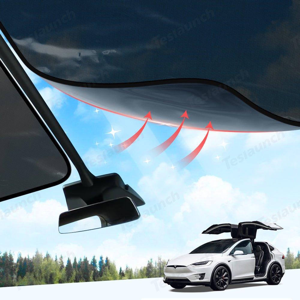 Mesh Electrostatic Adsorption Sunroof Sunshade for Tesla Model X Front Sunroof - acetesla