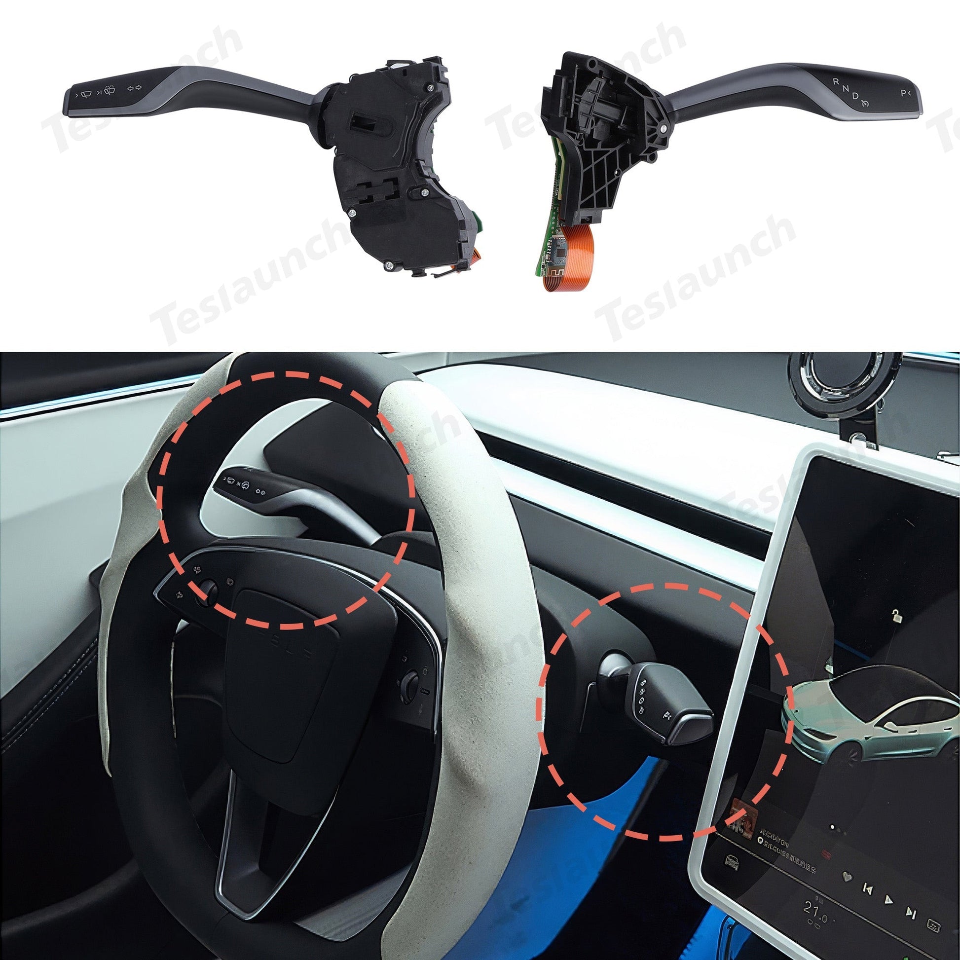 Model 3 Highland OEM Style Gear Shift Stalk Switch Turn Signal Lever K