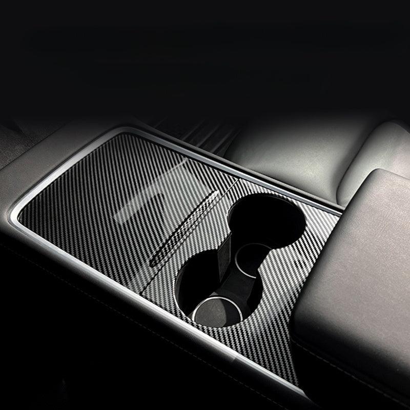 Model 3 & Y Center Console Cover (Carbon Fiber Pattern ABS) (Gen.2) for Tesla(2021 - 2023) - acetesla