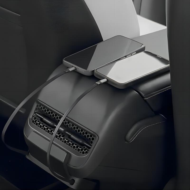 Model 3/Y 2 - in - 1 USB Hub Rear Air Outlet Protective Cover Expansion Cable for Tesla(2021 - 2024) - acetesla