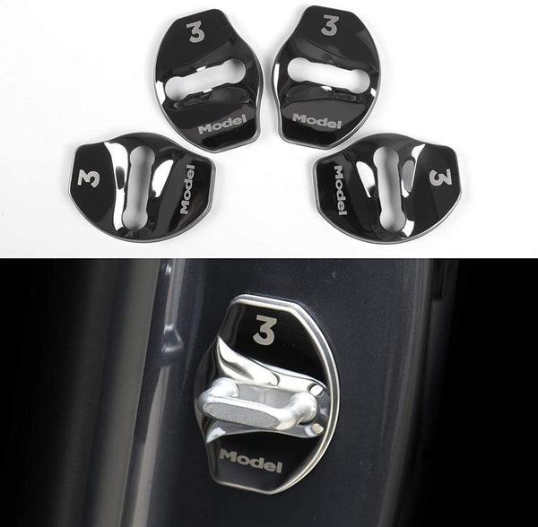 Model 3/Y Door Latch Lock Covers CF Coated (Set Of 4) - acetesla