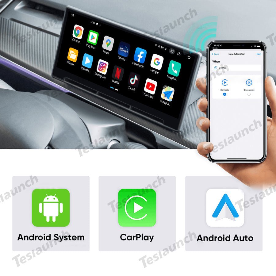 Model 3/Y F9 9 Inches Touch Screen Carplay/Android Auto Smart Dashboard - acetesla