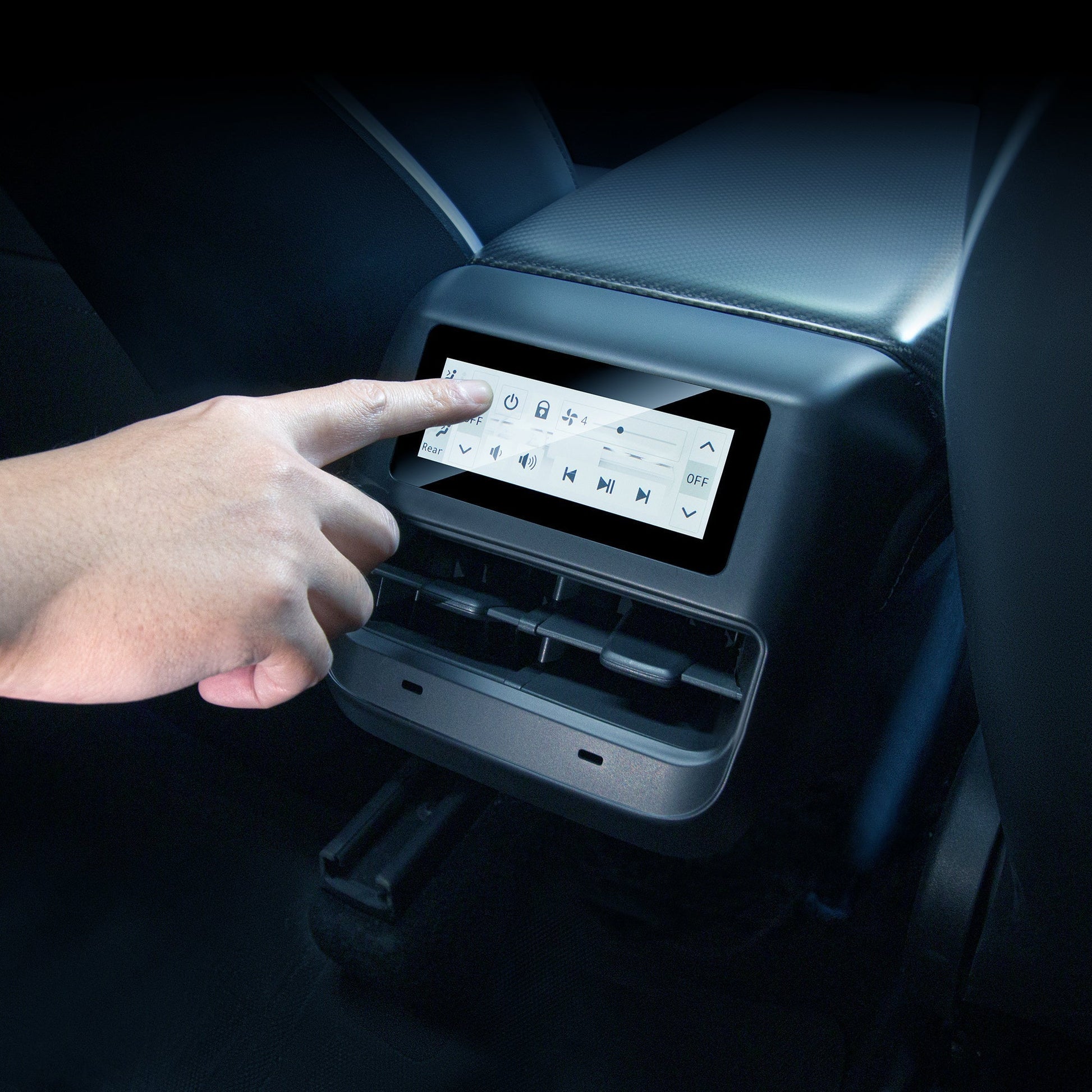 Model 3/Y Rear Climate & Music Control Screen - acetesla