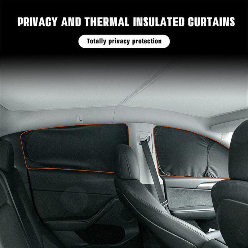 Model S(2012 - 2024) Privacy Thermal Insulated Curtains Window Camping Sunshades for Tesla - acetesla