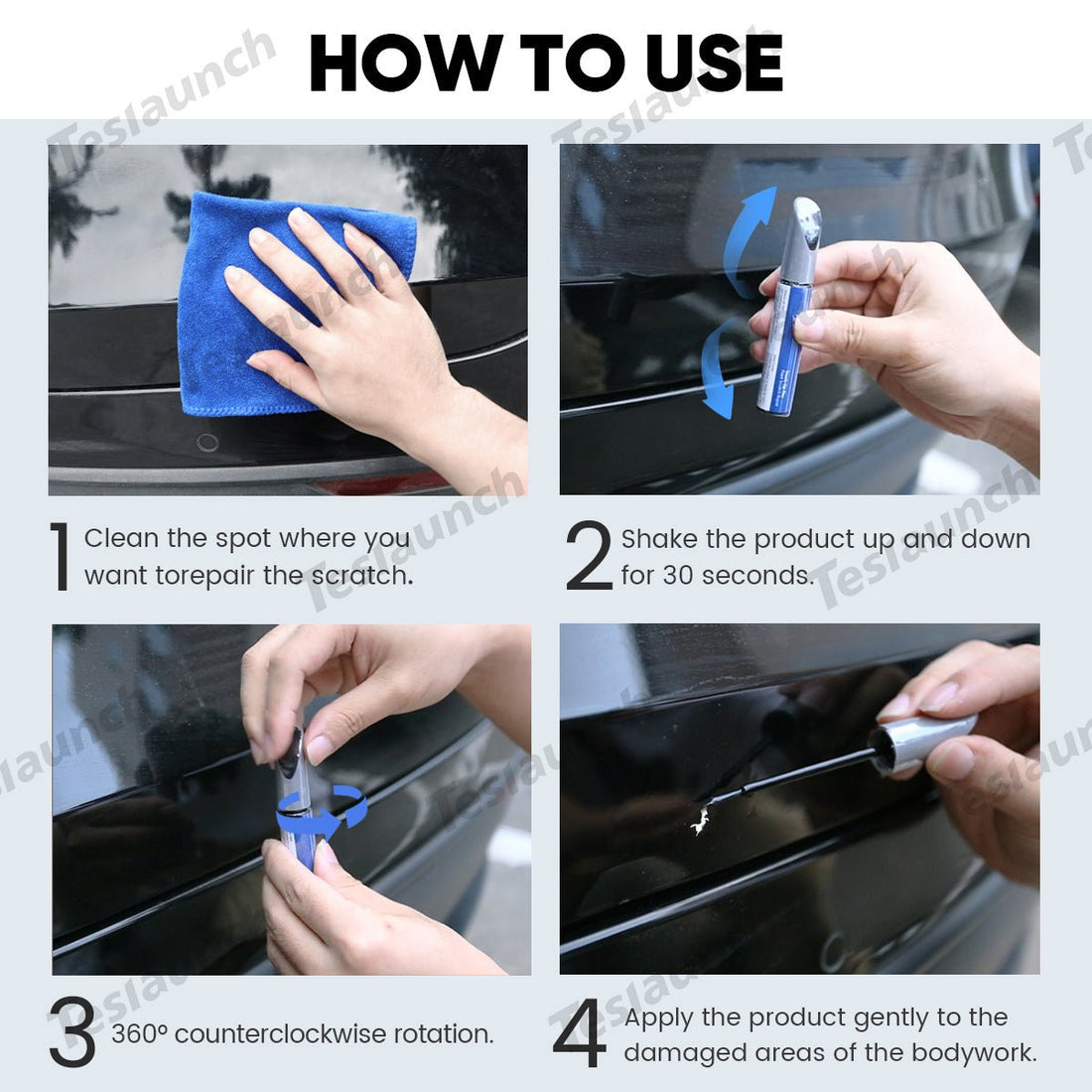 Model X 2015 - 2024 Car Body Touch - Up Paint for Tesla - Exact OEM Factory Body Color Paint Match Scratch Repair Kits - acetesla