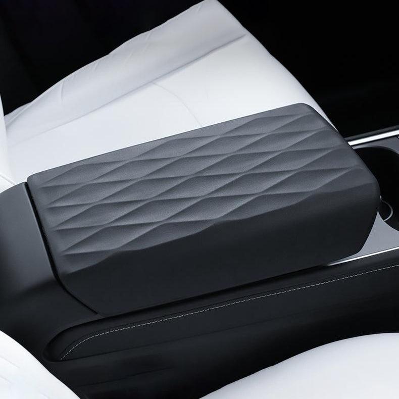 Model Y / 3 armrest box decorative cover for Tesla TPE material, scratch - resistant and wear - resistant for Tesla(2017 - 2023) - acetesla