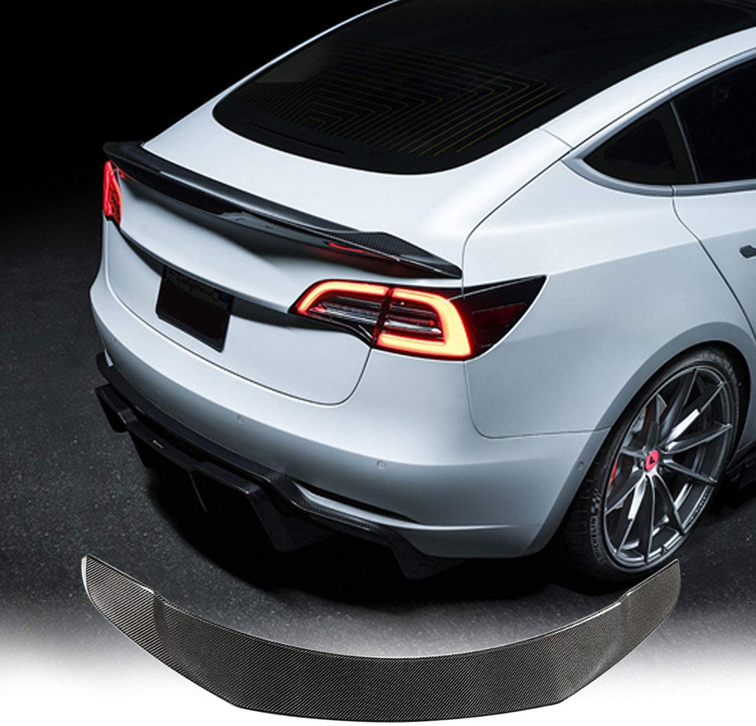 Model Y Spoiler V-Style - Carbon Fiber Exterior Mods - acetesla