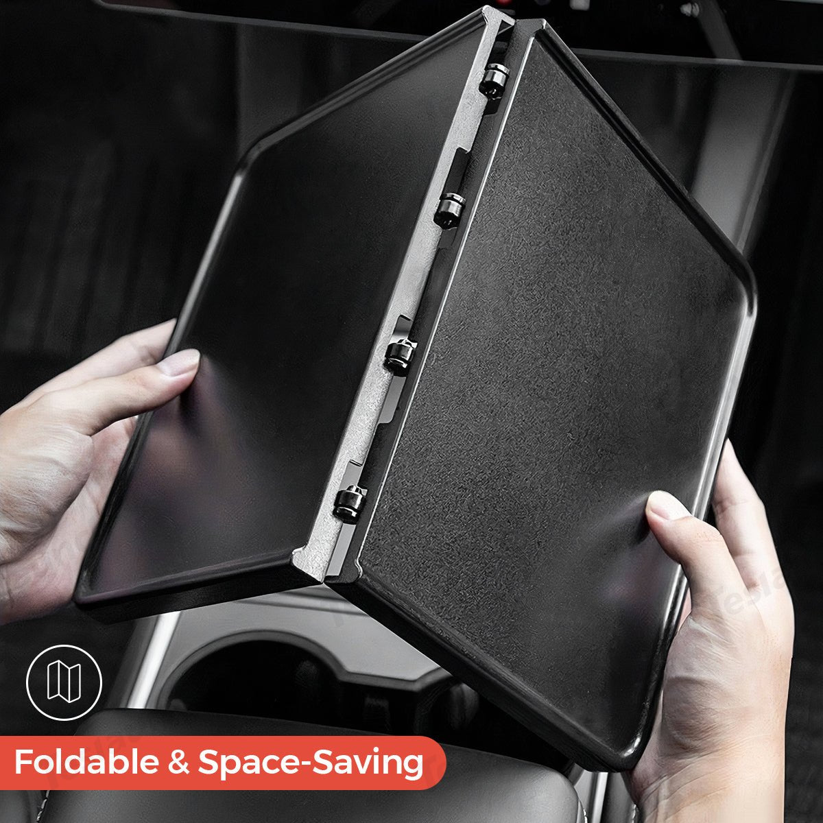 Multi-functional Foldable Desk – Center Console Mount for Tesla Model