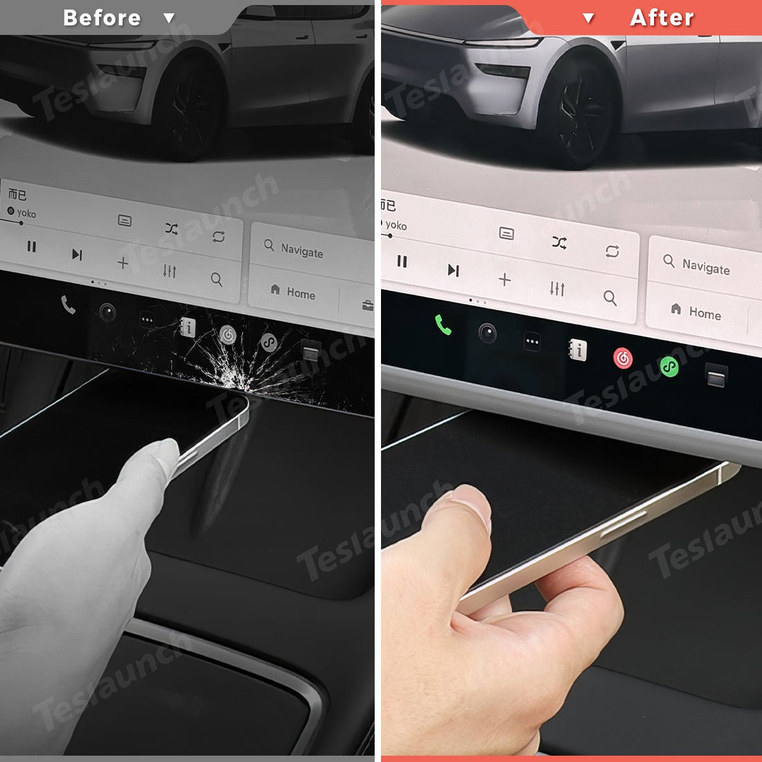 Multi - Functional Screen Protector Frame for Tesla Model Y Juniper 2025+ - acetesla