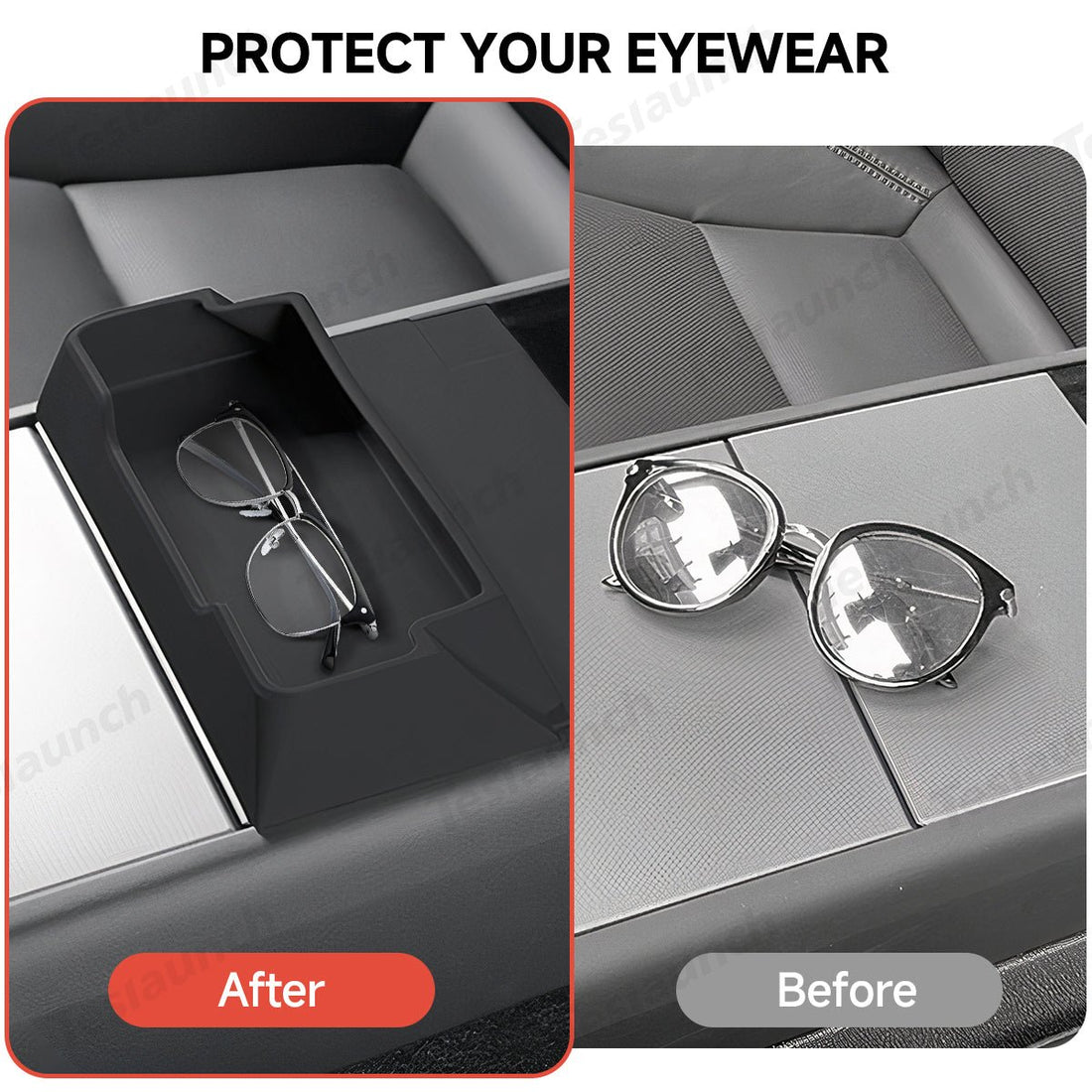 Multi - Functional Silicone Center Console Glasses Tray for Tesla Model Y Juniper 2025+ - acetesla