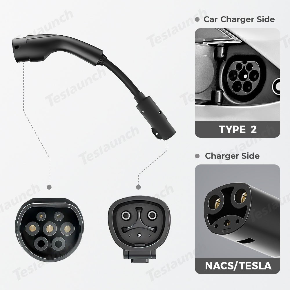 NACS/Tesla to Type 2 Adapter Charger Connector Cable - acetesla