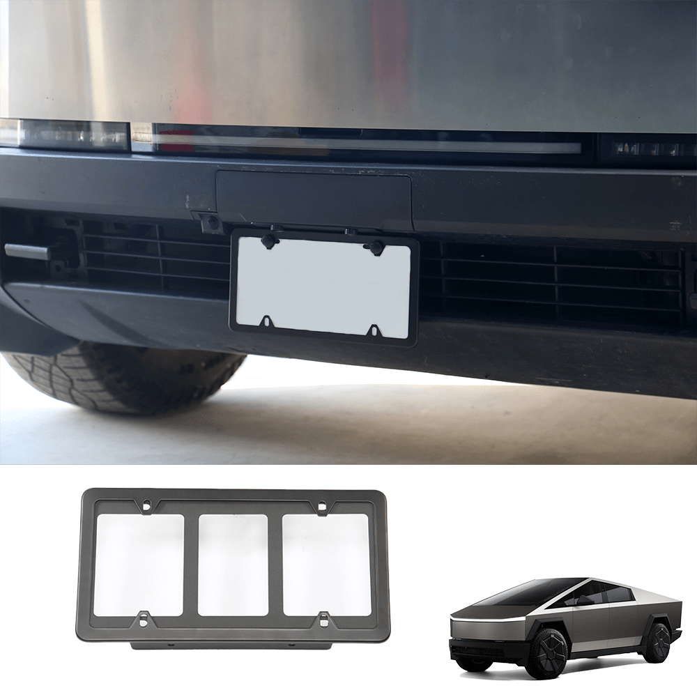 No - Drill Front License Plate Holder for Cybertruck - acetesla