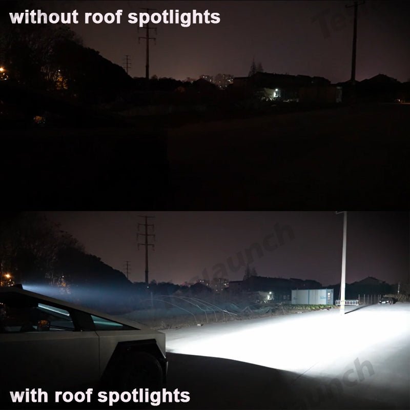 Off - Road & Overland Roof Spotlights and Front Bumper Light Bar for Cybertruck - acetesla