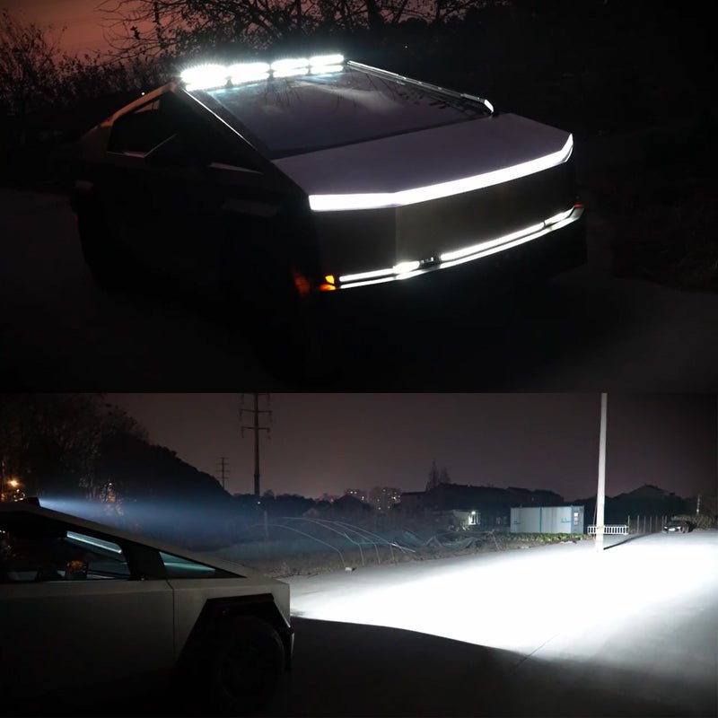 Off - Road & Overland Roof Spotlights and Front Bumper Light Bar for Cybertruck - acetesla