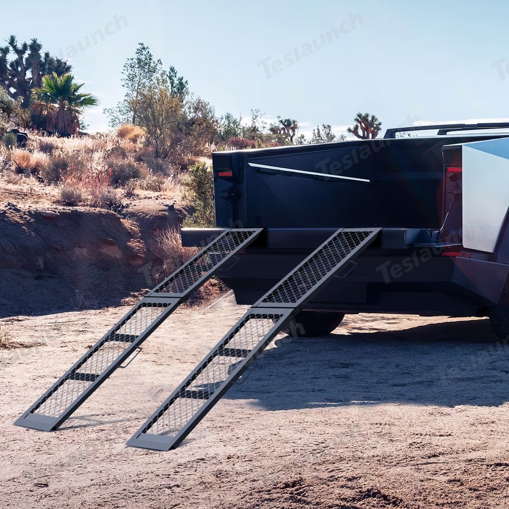 Portable Folding Heavy - Duty Steel Loading Ramp for Cybertruck - acetesla