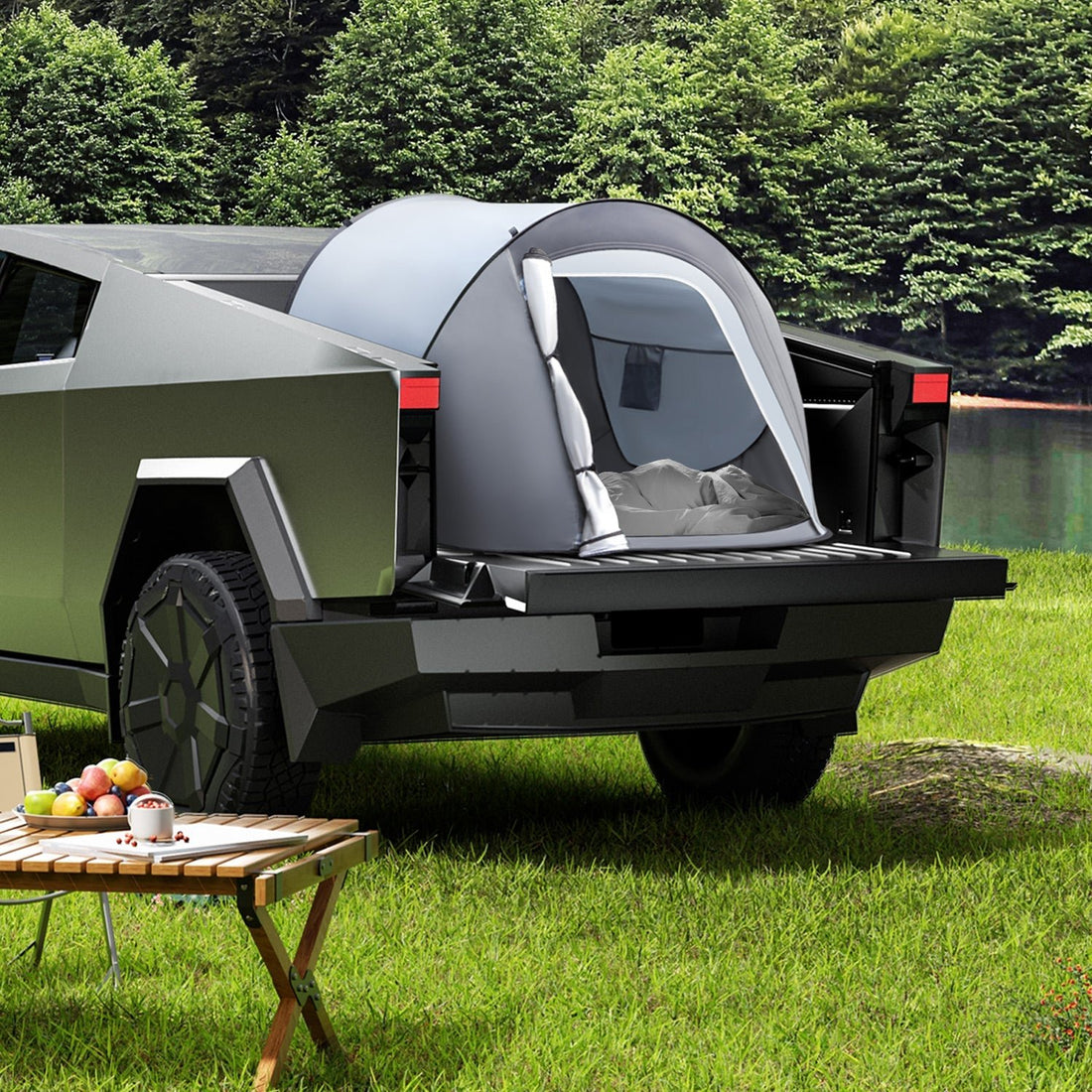 Portable Trunk Bed Pop - Up Camping Tent for Cybertruck - acetesla