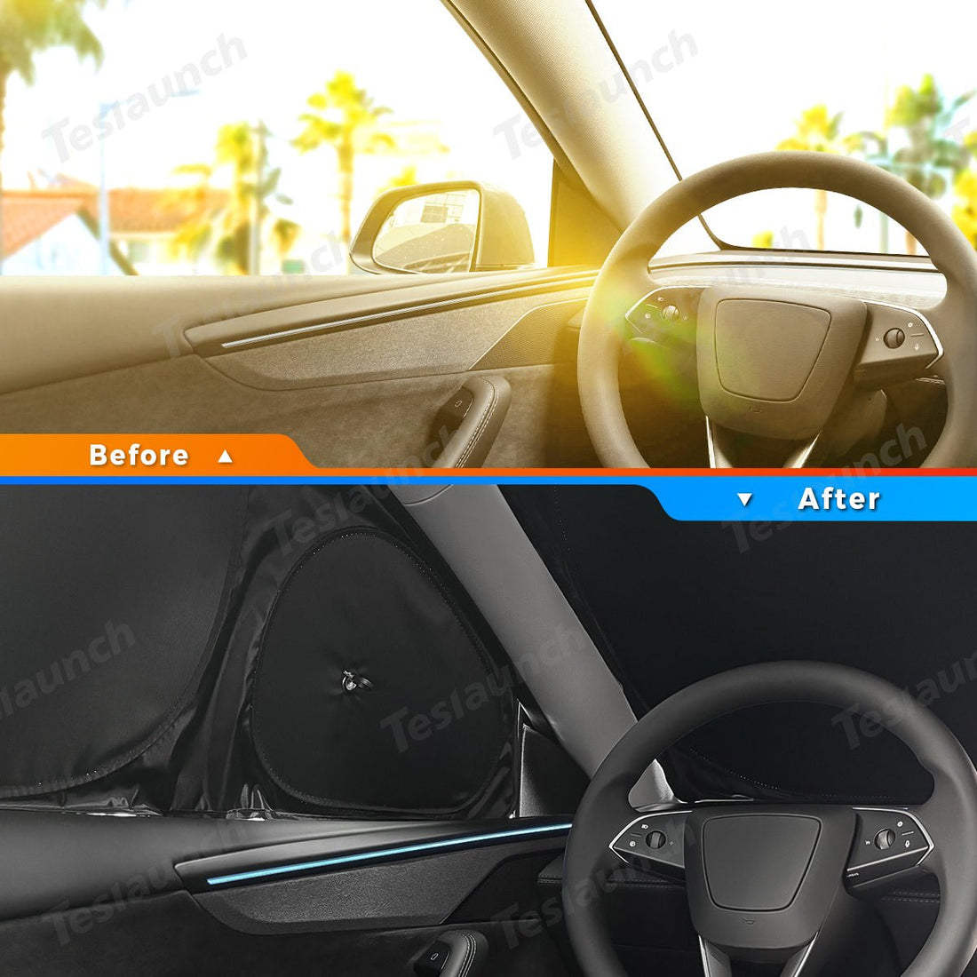 Privacy & Thermal Insulation Sunshade Curtains for Tesla Model Y Juniper 2025+ - acetesla