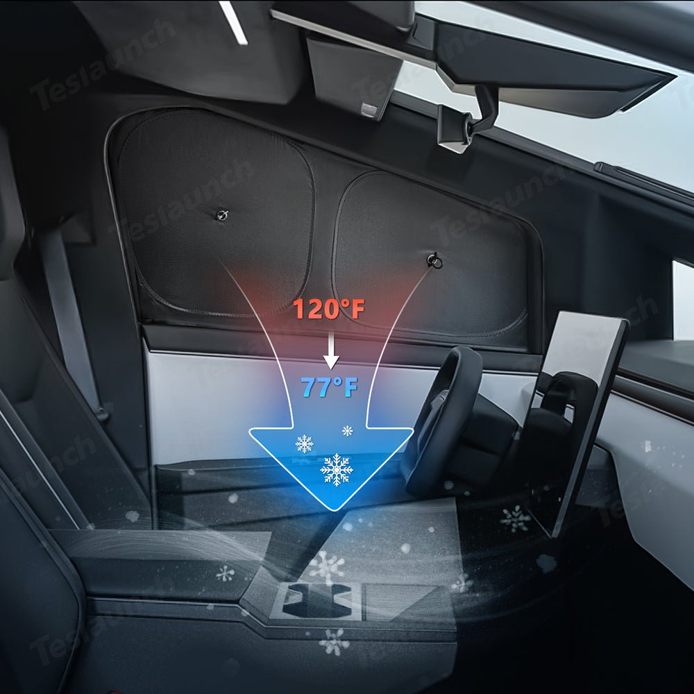 Privacy & Thermal Insulation Window Camping Sunshade Curtains for Cybertruck - acetesla